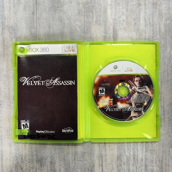 Velvet Assassin (Microsoft Xbox 360, 2009) Complete CIB, Tested & Working! - Picture 5 of 6